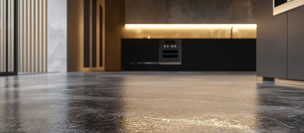 Lavasteen woonkamer impressie